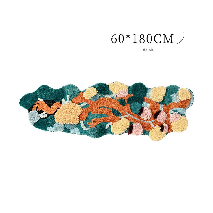 Teppiche SUBLIMIS Teppich 85" Punch Needle Sea Coral bettvorleger boring cj max priori teppich Wandteppich wohnzimmerteppich