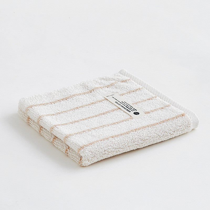 Badhandtücher & Waschlappen SPA Handtuch 19.6" Japanische Baumwolle 'Cream Striped' badezimmer boho cj entwurf Facebook handtuch herbst neu wohnaccessoire
