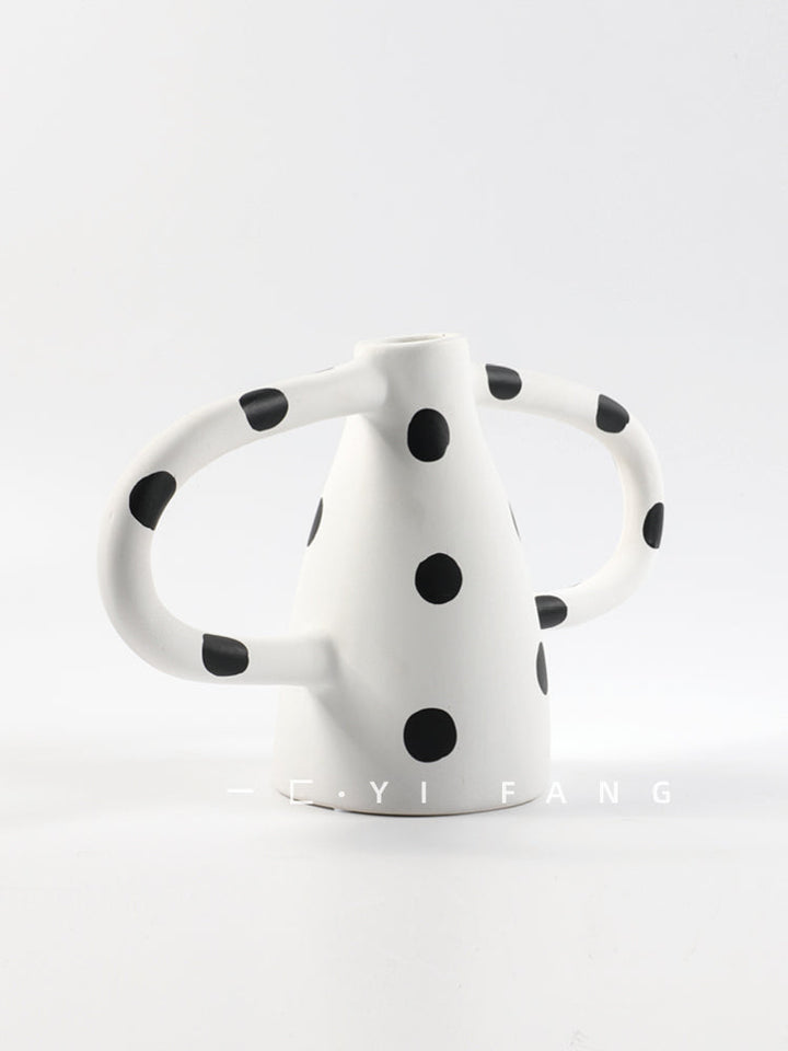 Designer-Vase RIBAN Vasen 12" aus Keramik handgefertigt White Medium _label_handmade cj deko & homestyle Facebook handmade island max minimal priori vase