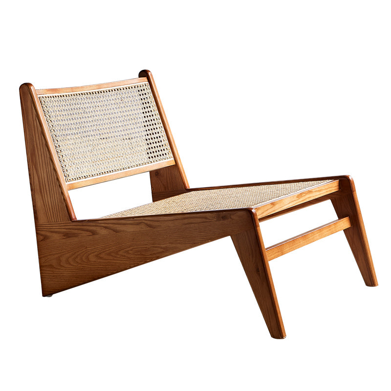 Stühle KAYU Lazy Chair 37" aus Rattan | Handgefertigt Walnut boho cj stuhl