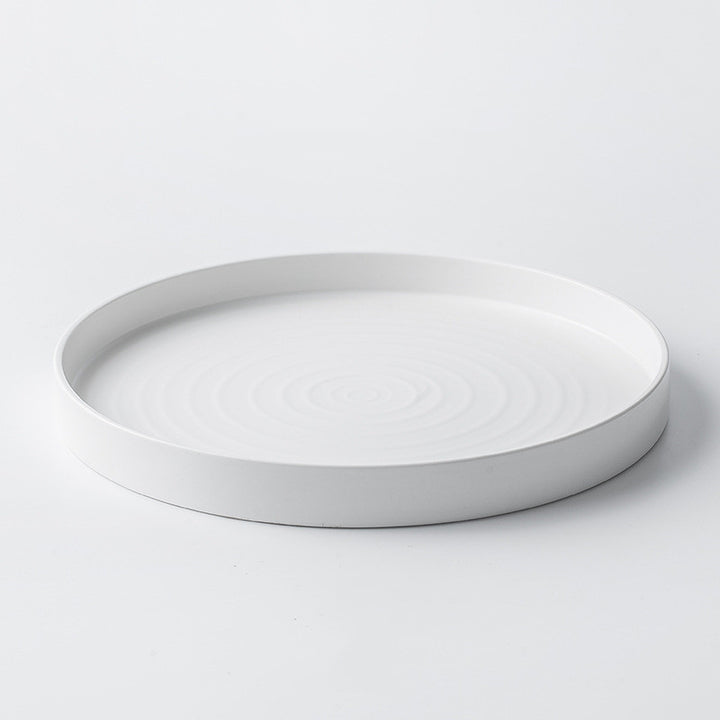 Speiseteller LYRA Teller 10.3" aus Keramik Flat ’Ice White’ Facebook geschirr industrial minimal neu priori teller