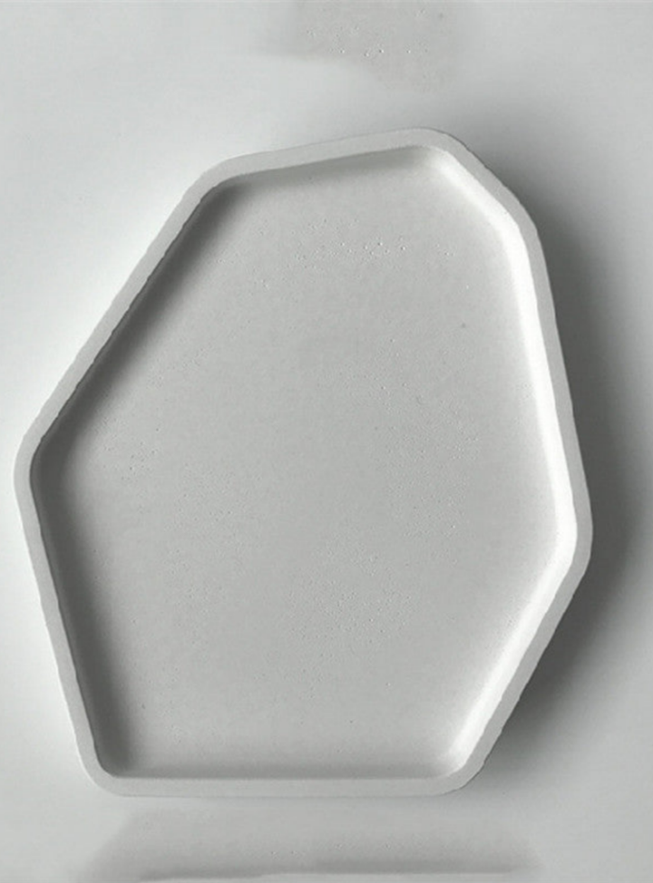 Serviertabletts COCE Tablett aus Beton 'Soft White' beton cj Dekoschalen Facebook geschirr minimal priori tablett teller