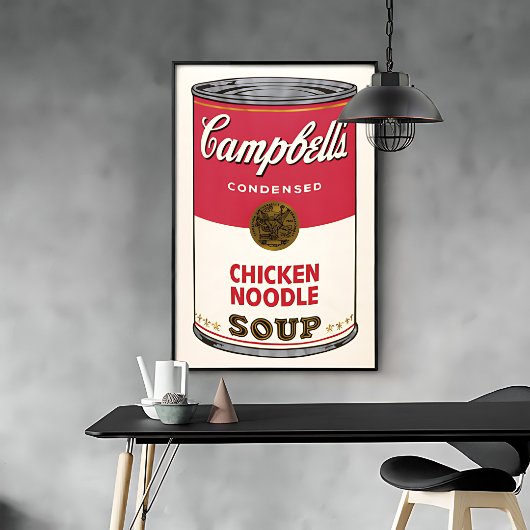 SOUP wall picture canvas with frame