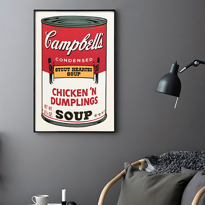 SOUP wall picture canvas with frame