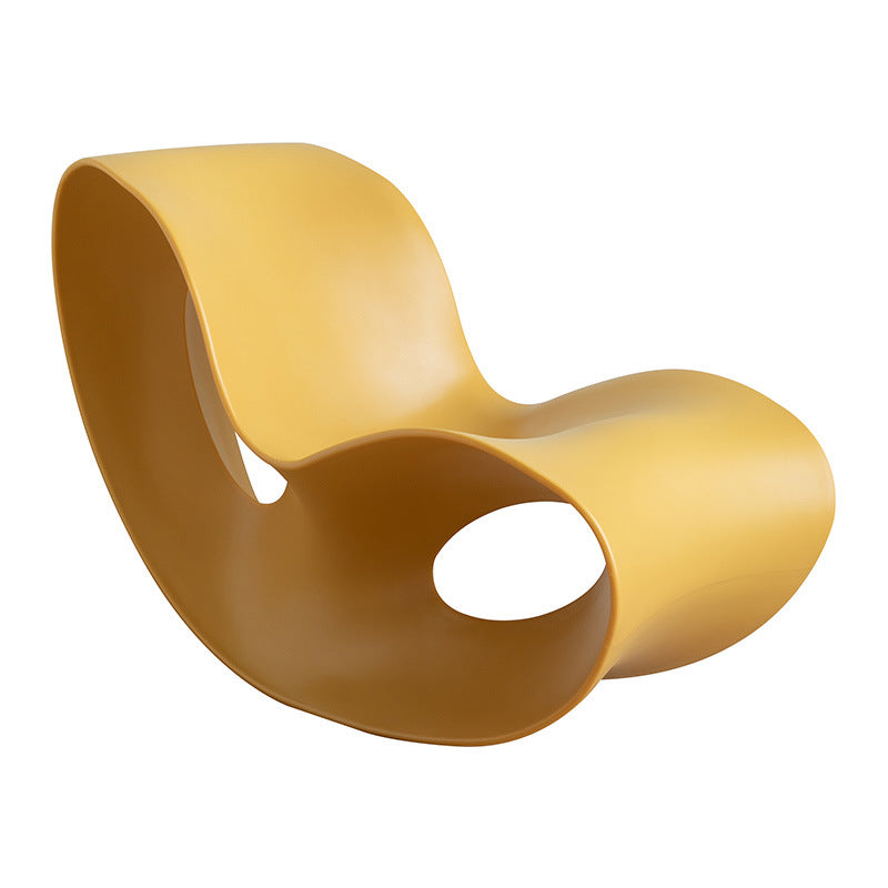 Sessel ohne Armlehnen ROCKING CHAIR Lounger aus recyceltem Plastik Yellow boring iconic lounger max sessel