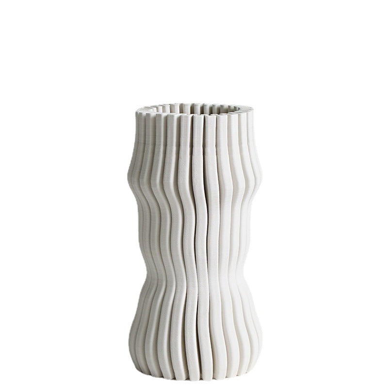 Vasen ZYLA Vasen 13" aus Keramik weiß 3D print b&w cj decor deko & homestyle Facebook fashion iconic max minimal priori vase