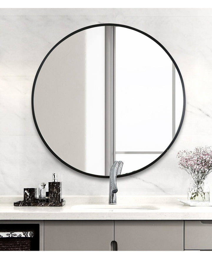 Spiegel LIVRA Spiegel 15.7" mit Aluminiumrahmen 'Coal Black' badezimmer bathroom cj entwurf Facebook industrial minimal spiegel
