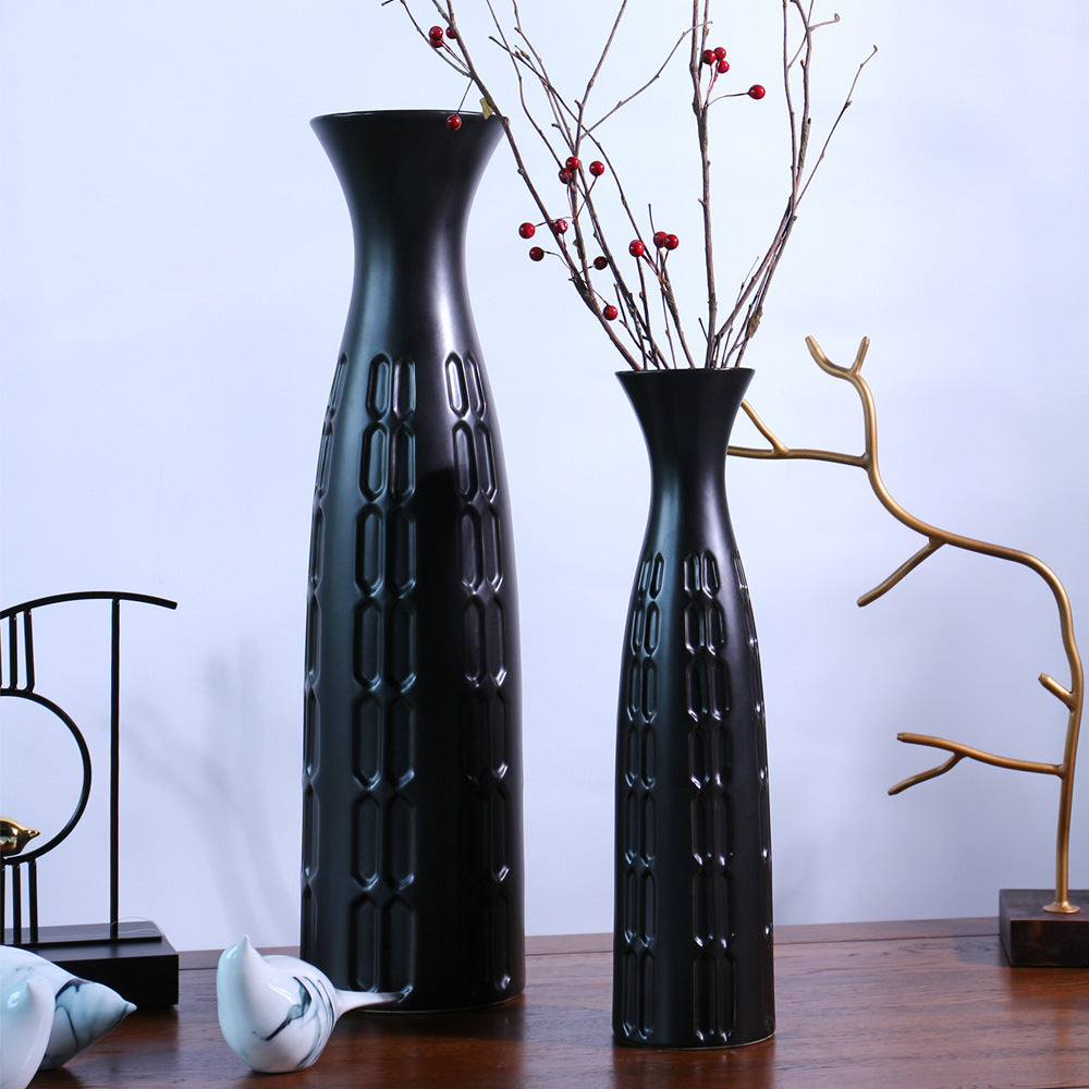 Bodenvasen MARRO Bodenvasen 22" aus Keramik b&w cj decor deko & homestyle Facebook fashion industrial priori vase
