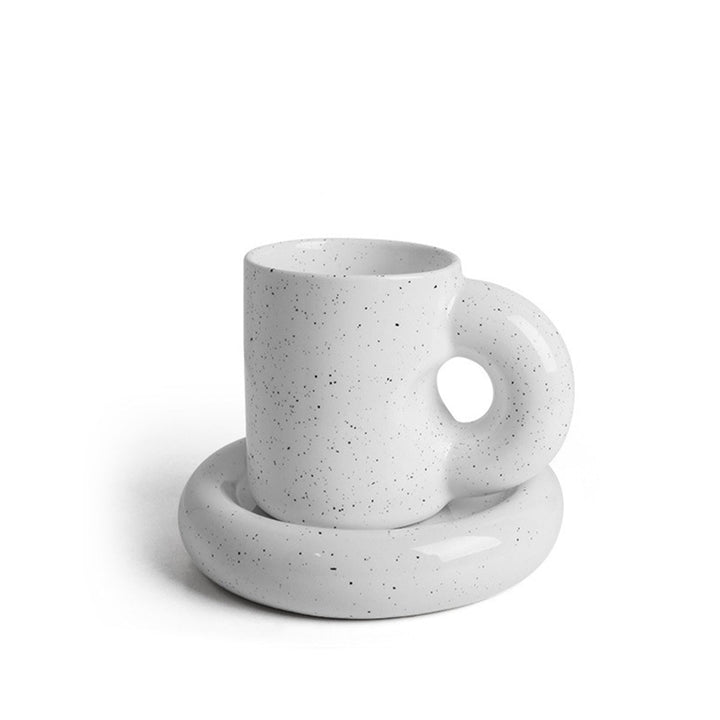 Kaffee- und Teetassen MIDA Tassen 7.2" aus Porzellan 'DotArt' Stracciatella High 7.2" | 300ml 2-tlg. Set cj edgeless Facebook geschirr iconic max stracciatella tasse