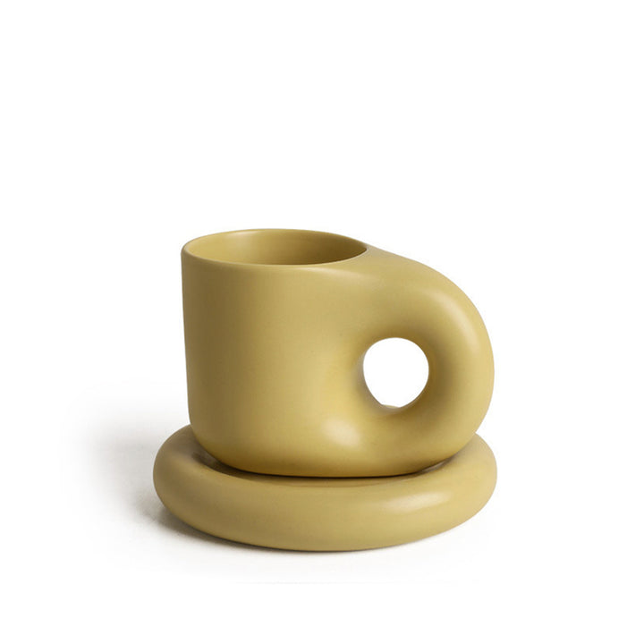 Kaffee- und Teetassen INDU Tassen 7.2" aus Porzellan 'Mustard' Mustard Wide 7.2" | 300ml 2-tlg. Set cj edgeless Facebook geschirr iconic max senf tasse