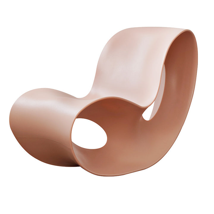 Sessel ohne Armlehnen ROCKING CHAIR Lounger aus recyceltem Plastik Pink iconic lounger max sessel