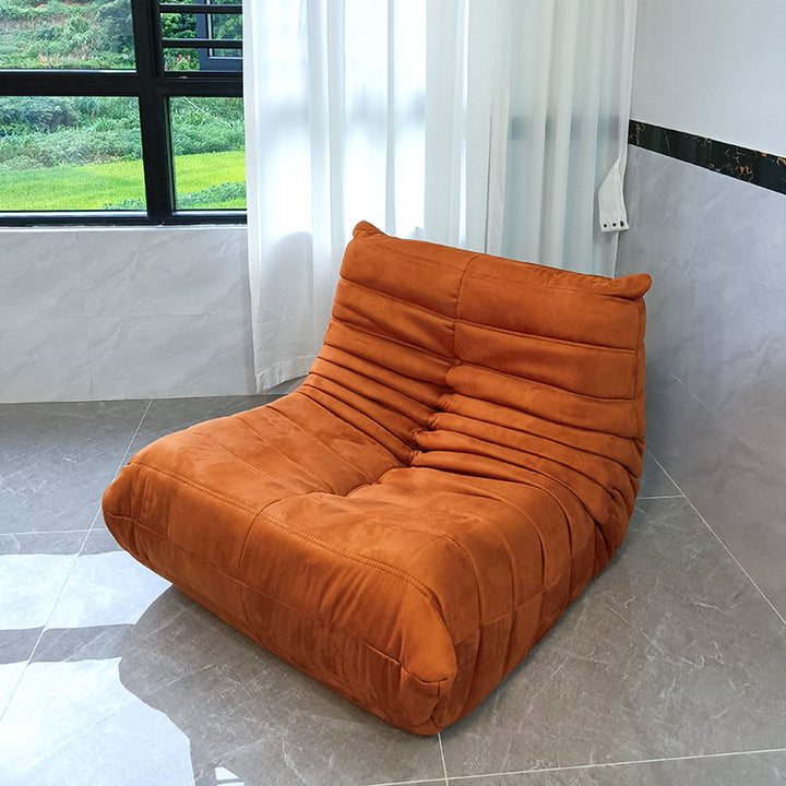 Sessel ohne Armlehnen CAN LIE LEISURE Lounger aus Kunstleder Orange iconic max neu priori sessel sitzhocker