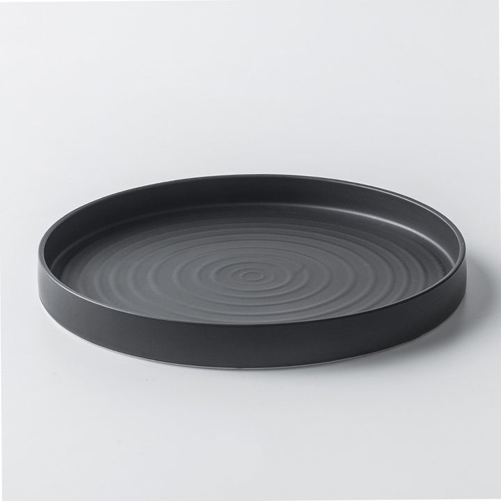 Speiseteller LYRA Teller 10.3" aus Keramik Flat ’Ice White’ Black Facebook geschirr industrial minimal neu priori teller