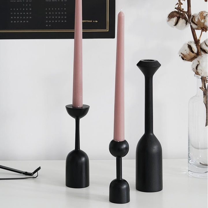 Kerzenständer STILO Kerzenständer 4"-11" aus Holz cj deko & homestyle Facebook industrial kerzenständer minimal priori