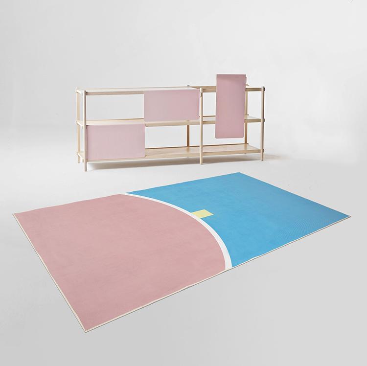 Teppiche NAS Teppich Selcetion 'Pink & Blue' aus Polyester boring cj cool entwurf Facebook living room priori teppich unb Wandteppich wohnaccessoire wohnzimmer wohnzimmerteppich