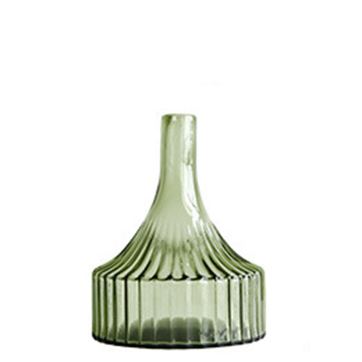Vasen INDA Vasen 11" aus Glas grün S bohemian boho cj decor deko & homestyle dekovasen entwurf Facebook glas herbst style accessoire Vasen
