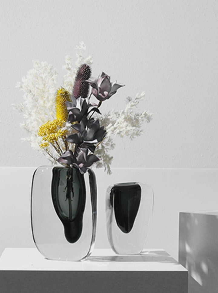 Designer-Vase RUBENS Vasen 12" aus Glas b&w cj decor deko & homestyle Facebook fashion glas herbst industrial minimal modern priori vase wohnzimmer