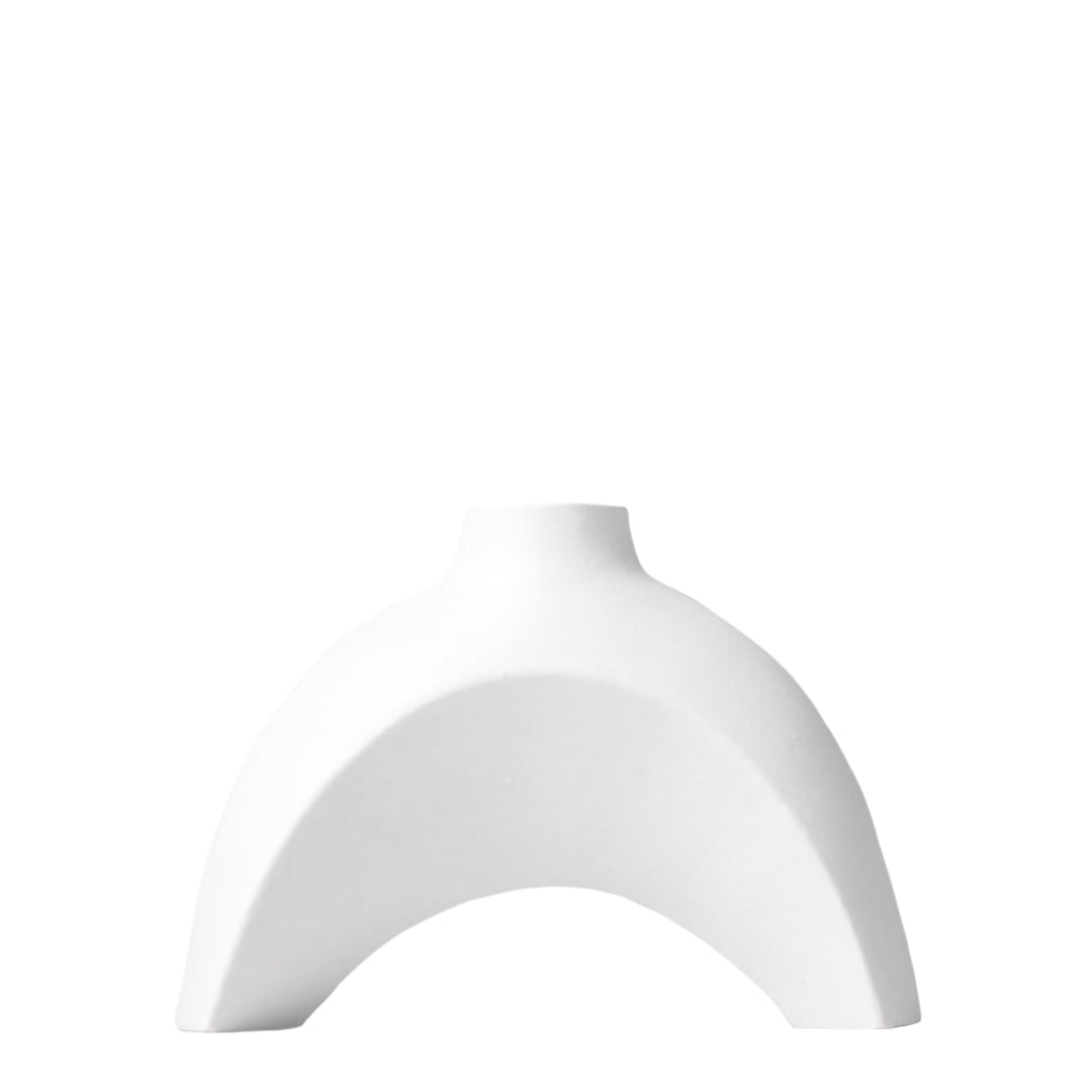 Designer-Vase HUA Vasen 14" aus Keramik Frost White S b&w cj decor deko & homestyle entwurf Facebook fashion keramik minimal priori vase